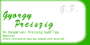 gyorgy preiszig business card